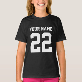 Custom Black Football Jersey Nummer hoodie Kleid