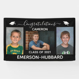 Custom Black Foto High School Abschluss Banner