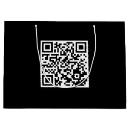 Custom Black Gift Bag mit QR Code Große Geschenktüte