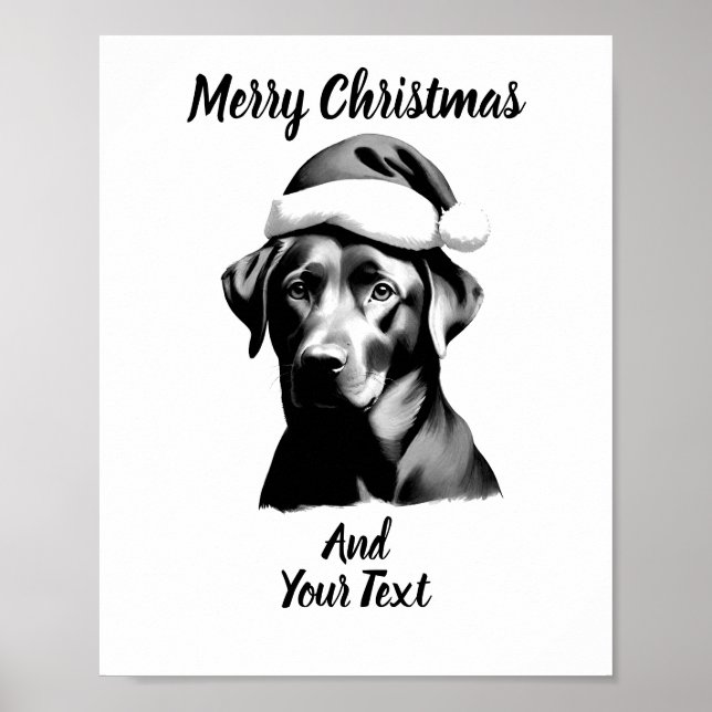 Custom Black Lab Christmas Poster Instant Download (Vorne)