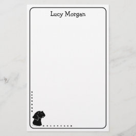 Custom Black Lab Cute Dog Art Stationery Briefpapier