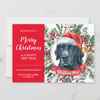 Custom Black Lab Ideal Weihnachts Weihnachtskarte Karte