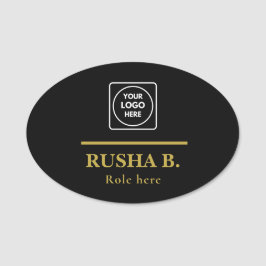Custom Black Logo Employee Badge nametags Namensschild