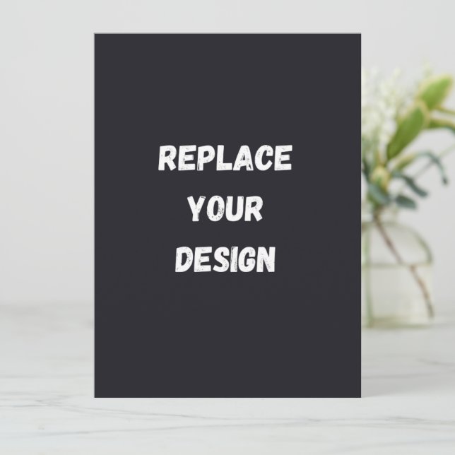 Custom black simple Design Add Photo or Text (Stehend Vorderseite)