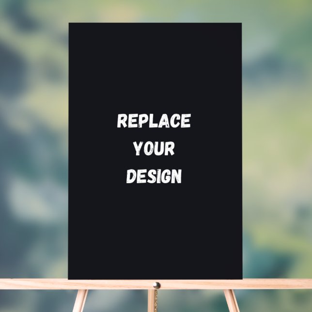 Custom black simple Design Add Photo or Text Acrylschild (Neutral)