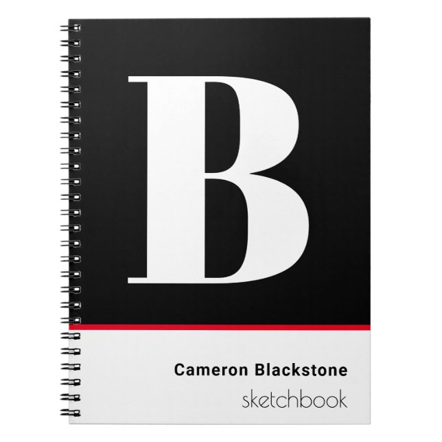 Custom Black Sketchbook Notizblock (Vorderseite)