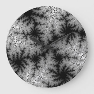 Custom Black Smoke Speckle Large Round Wall Clock Große Wanduhr