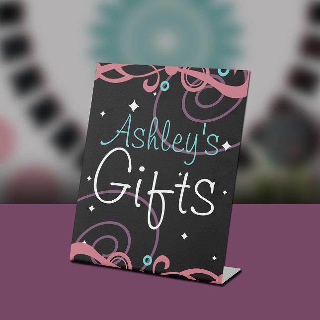 Custom Black Sweet 16 Geburtstag Sockelschild (Von Creator hochgeladen)