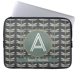 CUSTOM BLACK TRENDY DRAGONFLY LAPTOPSCHUTZHÜLLE