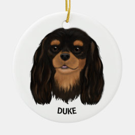 Custom Black und Tan Cavalier King Spaniel Keramik Ornament