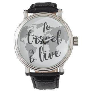 Custom Black Vintag Leather Armbanduhr