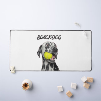 Custom Black & White Dog Throw pillow  Schreibtischunterlage