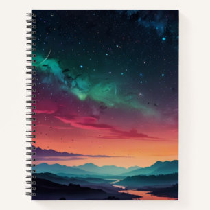 Custom Black & White Monogram Sketchbook Notizbuch