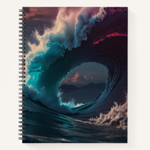 Custom Black & White Monogram Sketchbook Notizbuch