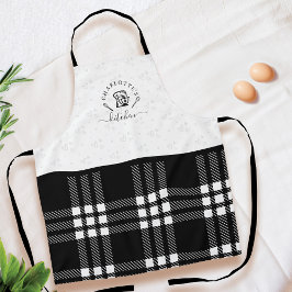 Custom BlackPlaid Kitchen Whisk & Stand Mixer Schürze