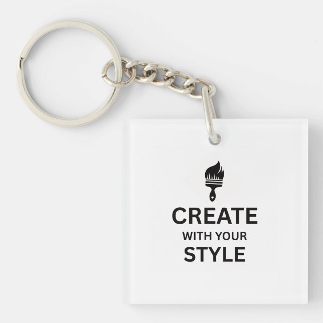 Custom Blank Business Company Branded Keychains Schlüsselanhänger (Vorderseite)