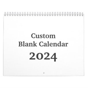 Custom Blank Calendar 2024 with Holidays Kalender