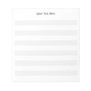 Custom Blank Sheet Music 7 Staves Notizblock