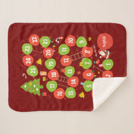 Custom Blanket Gift BoardGame Slides und Ladders Sherpadecke