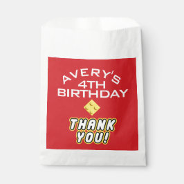 Custom BLOCK PARTY Colorful Bricks Thank You Geschenktütchen