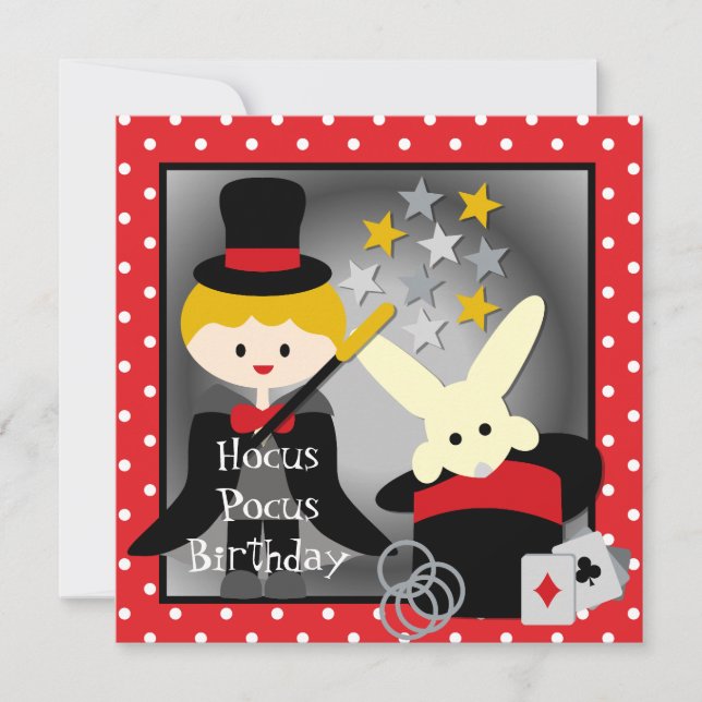 Custom Blond Boy Hocus Pocus Geburtstag Einladunge Einladung (Vorderseite)