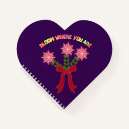 Custom Bloom Where You Are Spring Floral Gift Notizbuch