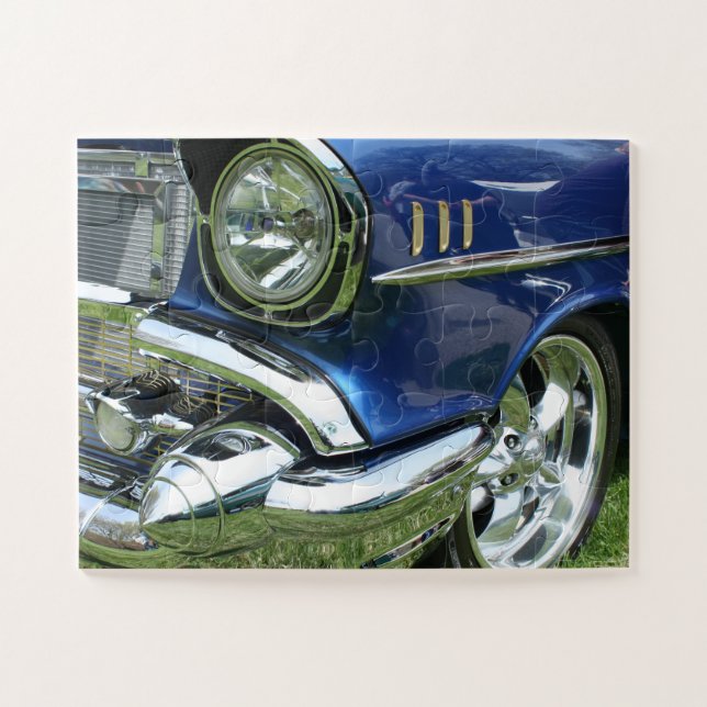 Custom Blue 1957 Chevy Auto Puzzle (Horizontal)
