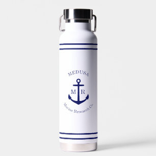 Custom Blue Anchor Emblem Trinkflasche