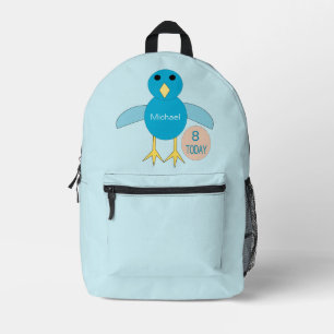 Custom Blue Birthday Boy Chick Bedruckter Rucksack