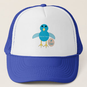 Custom Blue Birthday Boy Chick Hat Truckerkappe