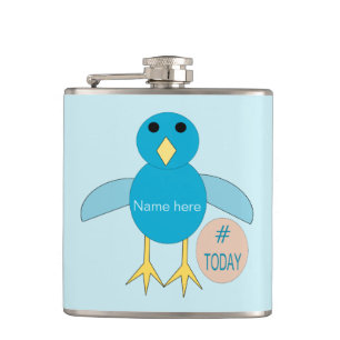 Custom Blue Birthday Boy Chick Hip Flask Flachmann