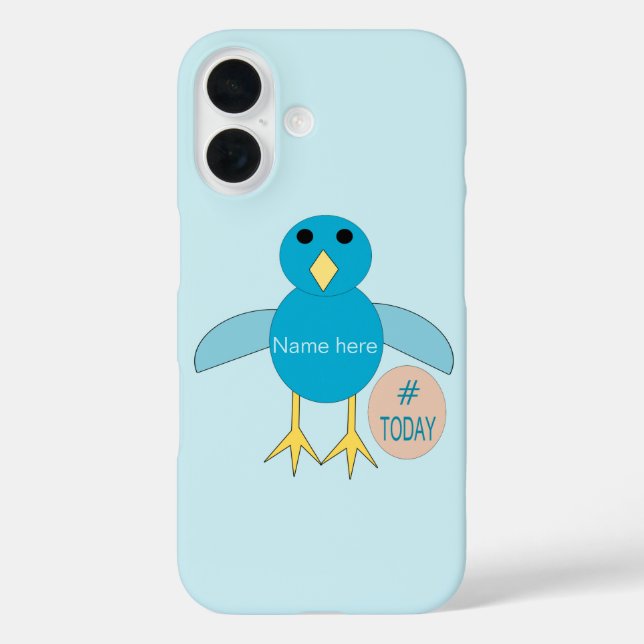 Custom Blue Birthday Boy Chick iPhone Case (Rückseite)