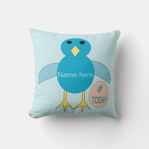 Custom Blue Birthday Boy Chick Pillow Kissen