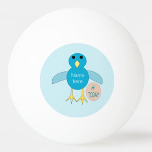 Custom Blue Birthday Boy Chick Ping Pong Ball Tischtennisball