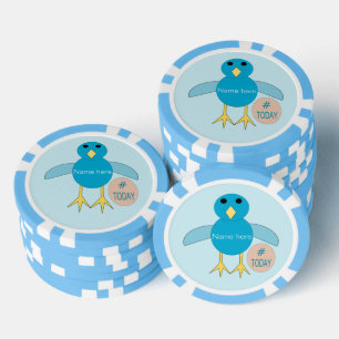 Custom Blue Birthday Boy Chick Pokerchips