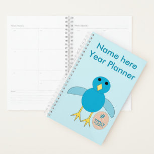 Custom Blue Birthday Boy Chick Wedding Planner Planer