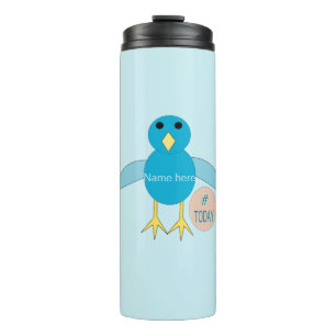 Custom Blue Birthday Boy Kick Thermal Tumbler Thermosbecher