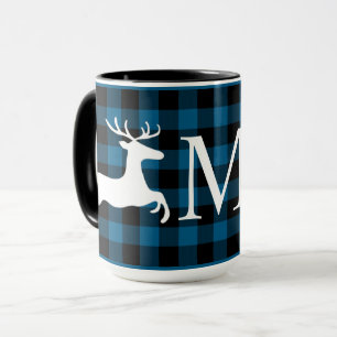 Custom Blue Black Buffalo Lumberjack Karo Kariert Tasse