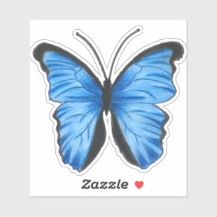 Custom Blue Butterfly Aufkleber