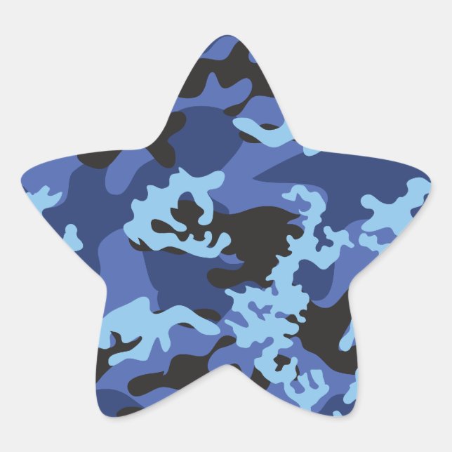 Custom Blue Camouflage Stickers (Vorderseite)