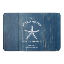 Custom Blue Coastal Starfish Beach House