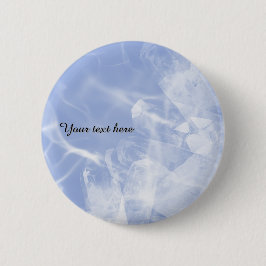 Custom blue crystal badge button
