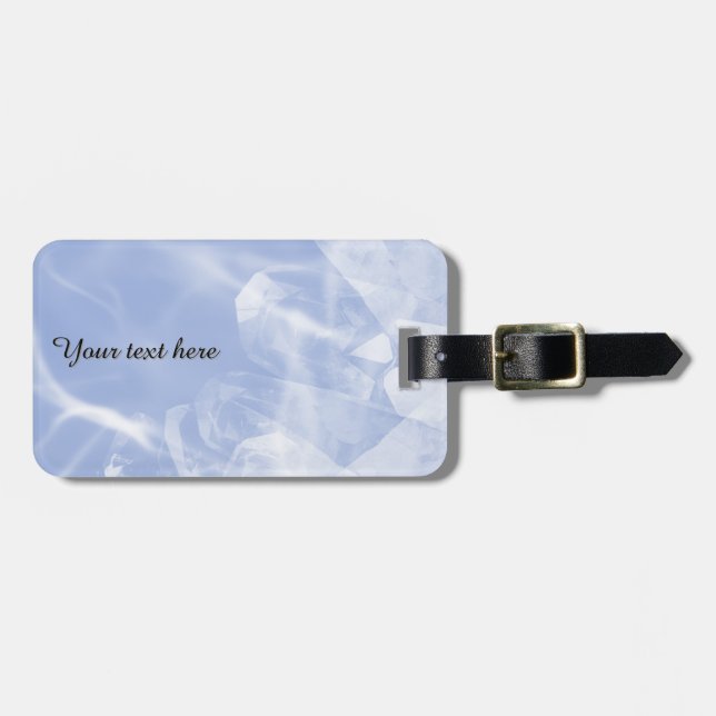 Custom blue crystal luggage tag gepäckanhänger (Vorderseite horizontal)