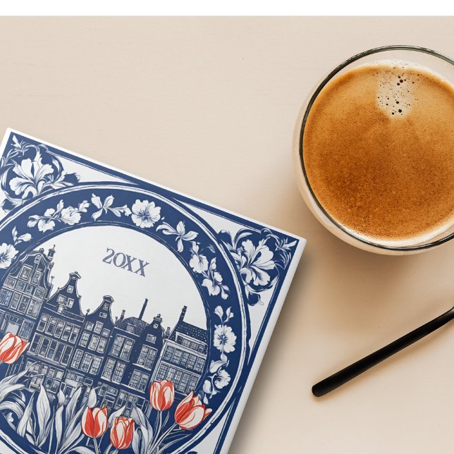 Custom Blue Delft Amsterdam Souvenir Fliese (Von Creator hochgeladen)