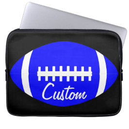 Custom Blue Football Team, Player oder Coach Lapto Laptopschutzhülle