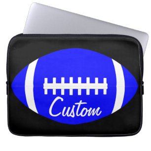 Custom Blue Football Team, Player oder Coach Lapto Laptopschutzhülle