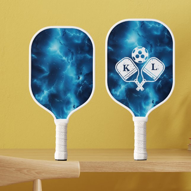 Custom Blue Galaxy Pickleball Paddle mit Initialen (Von Creator hochgeladen)