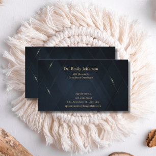 Custom Blue Gold Moderne Minimalistisch Personalis Visitenkarte