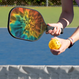 Custom Blue Green Lila Orange Retro Gefärbte Krawa Pickleball Schläger