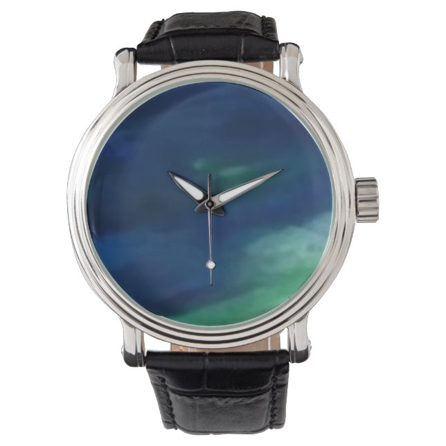 Custom blue_green Uhr (Vorderseite)